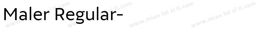 Maler Regular字体转换